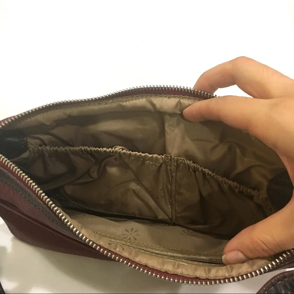 Y2K Leather two-toned shoulder purse red and black